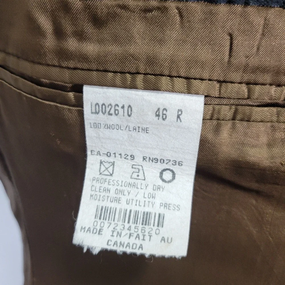 Lauren Ralph Lauren Men's Sport Coat Blazer Three Button Brown‎ Plaid Wool 46R
